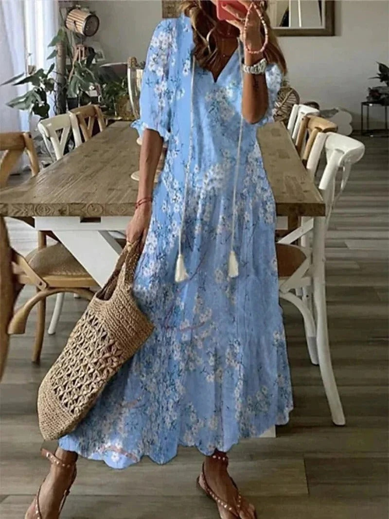 Bohemian Printed Maxi Dress