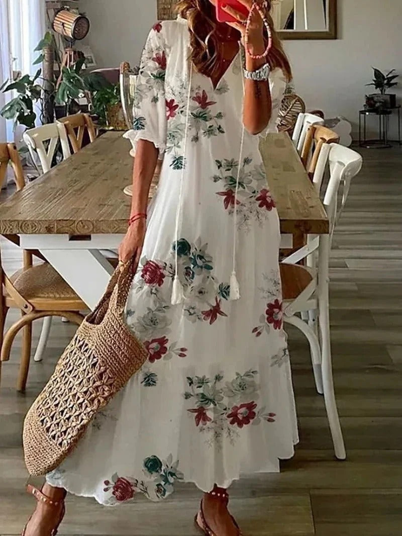 Bohemian Printed Maxi Dress