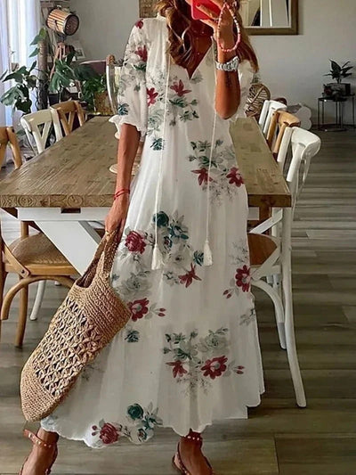 Bohemian Printed Maxi Dress