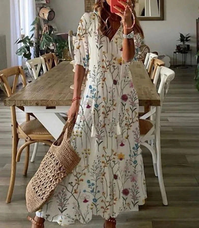 Bohemian Printed Maxi Dress