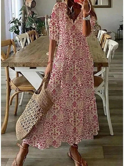 Bohemian Printed Maxi Dress