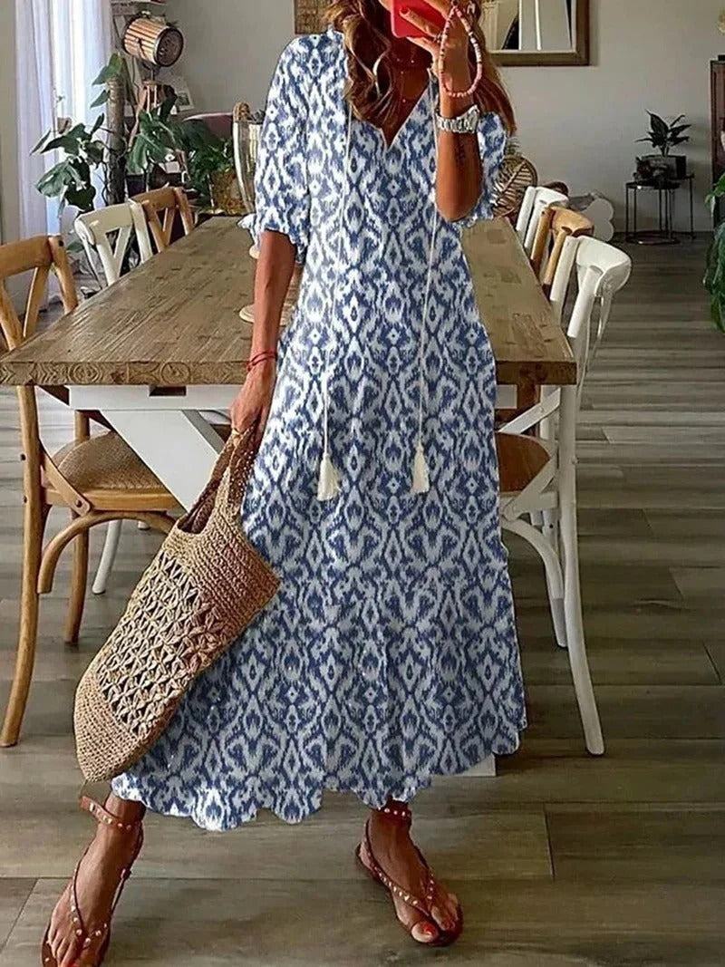 Bohemian Printed Maxi Dress