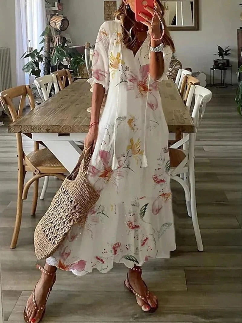 Bohemian Printed Maxi Dress