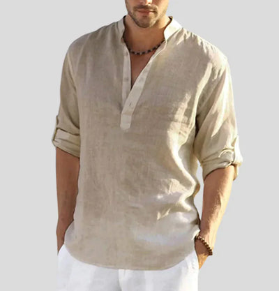 Casual Long Sleeve Henley Shirt