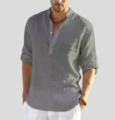 Casual Long Sleeve Henley Shirt