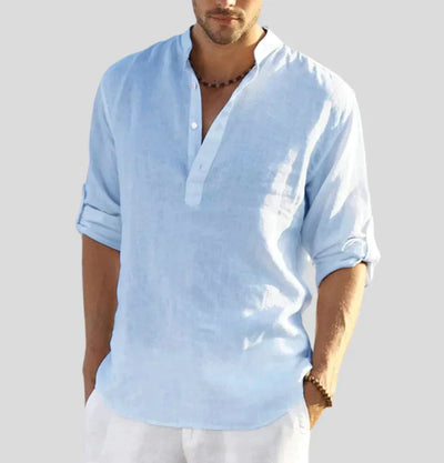 Casual Long Sleeve Henley Shirt
