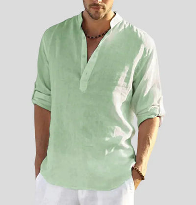 Casual Long Sleeve Henley Shirt