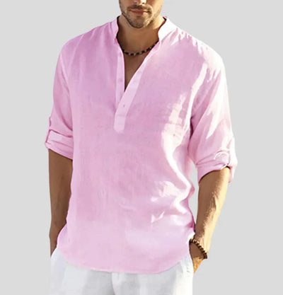 Casual Long Sleeve Henley Shirt
