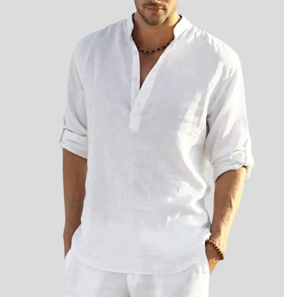 Casual Long Sleeve Henley Shirt
