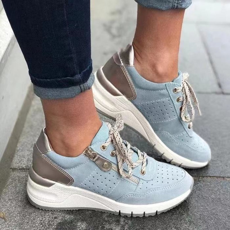 Lightweight Casual Lace-Up Sneakers
